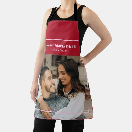 Custom Photo & Text Romantic Gift - Personalized  Schort (Insitu)