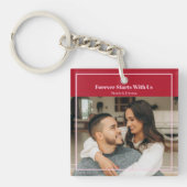 Custom Photo & Text Romantic Gift - Personalized  Sleutelhanger (voorkant)