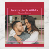 Custom Photo & Text Romantic Gift - Personalized Wijn Etiket (Enkel label)