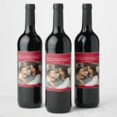 Custom Photo & Text Romantic Gift - Personalized Wijn Etiket (Flessen)