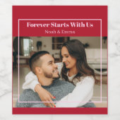 Custom Photo & Text Romantic Gift - Personalized  Wijn Etiket (Enkel label)