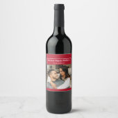 Custom Photo & Text Romantic Gift - Personalized  Wijn Etiket (Voorkant)