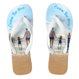 Custom Photo Text Teenslippers Gift met Uw Foto's