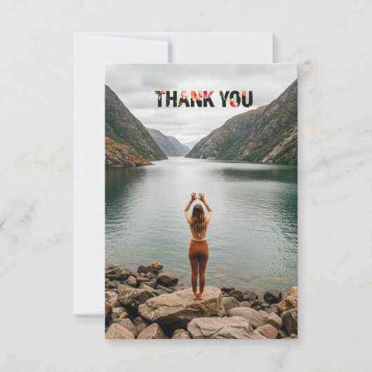 Custom photo thank you cards with envelopes bedankkaart (Voorkant)