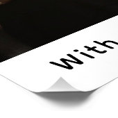 Custom Photo Typewriter Style Personalized Caption Perfect Poster (Hoek)