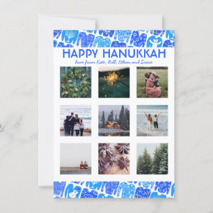 CUSTOM PHOTO Ugly Hanukkah Sweaters Cute Flat Card