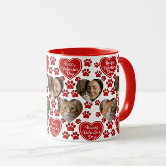 Custom Photo Valentine’s Day Cat Lover Mug  Mok