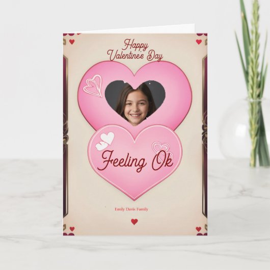 Custom Photo Valentine's Day Feestdagen Kaart (Voorkant)