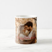 Custom Photo Valentine's Day Red Hearts & Florals Koffiemok (Center)