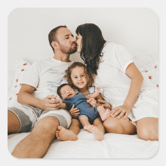 Custom Photo Vierkante Sticker (Voorkant)