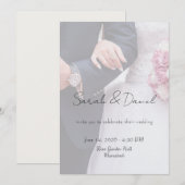Custom Photo Wedding Invitation Card Kaart (Voorkant / Achterkant)