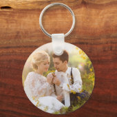 custom photo wedding keepsake  sleutelhanger (Achterkant)