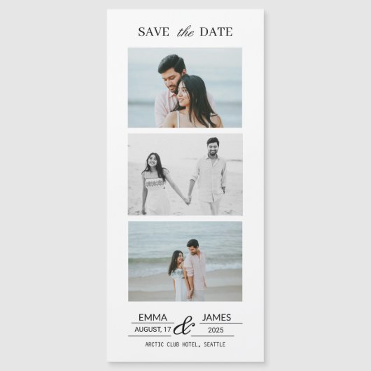 Custom Photo Wedding Save the Date magnet (Voorkant)
