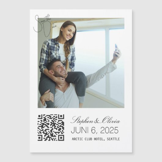 Custom Photo Wedding Save the Date magnet (Voorkant)
