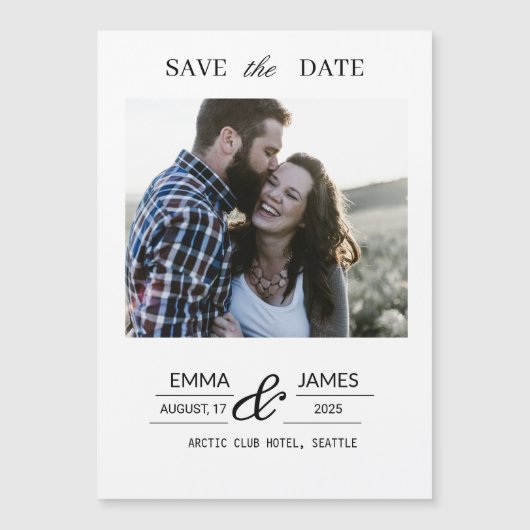 Custom Photo Wedding Save the Date magnet (Voorkant)
