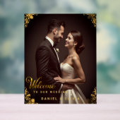 Custom Photo Wedding Welcome  Acryl Bord (Neutraal)