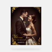 Custom Photo Wedding Welcome Sign Foam Board Acryl Bord (Voorkant)