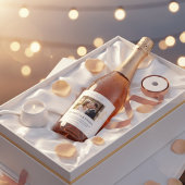 Custom Photo Wedding Wine Label - Henrietta & Dani Sparkling Wijnetiket