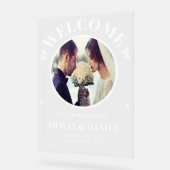 Custom Photo Welcome for Reception Acryl Bord (Hoek)
