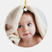 Custom Photo Wildflower Baptism  Keramisch Ornament (Achterkant)