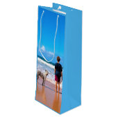Custom Photo Wine Gif Bag Uw eigen ontwerp Wijn Cadeautas (Achterkant Gekanteld)