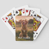 Custom Photo With Your Pet Dog Name Picture On Pokerkaarten (Achterkant)