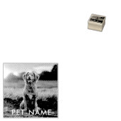 Custom Photo With Your Pet Dog Name Picture On Rubberstempel (Gestempeld)