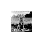 Custom Photo With Your Pet Dog Name Picture On Rubberstempel (Afrduk)