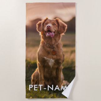 Custom Photo With Your Pet Dog Name Picture On Strandlaken