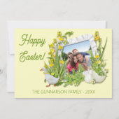 Custom Photograph Frame Happy Easter Greeting Feestdagenkaart (Voorkant)