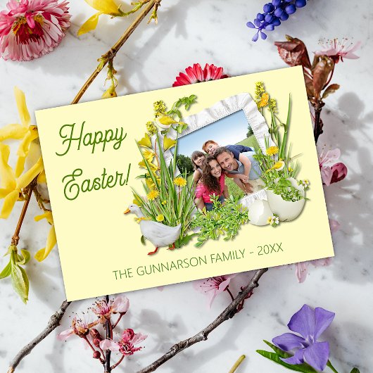 Custom Photograph Frame Happy Easter Greeting Feestdagenkaart