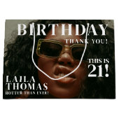 Custom Photos Birthday Party Magazine Cover Groot Cadeauzakje (Voorkant)