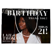 Custom Photos Birthday Party Magazine Cover Groot Cadeauzakje (Achterkant)