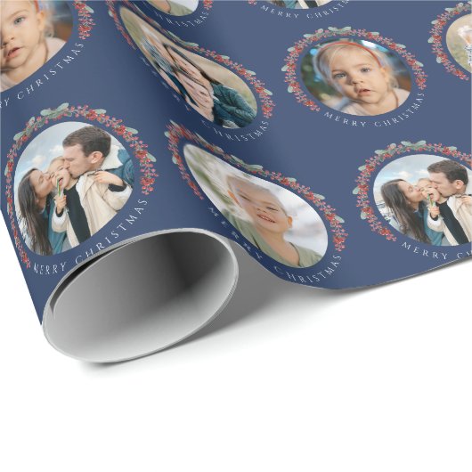 Custom Photos Christmas Wrapping Cadeaupapier (Rol Hoek)