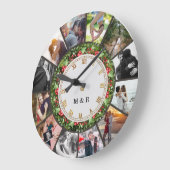 Custom Photos Collage Clock | Gift for Christmas Grote Klok (Hoek)