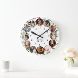 Custom Photos Collage Clock | Gift for Christmas Grote Klok