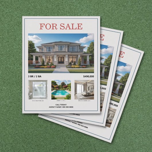 Custom Photos - For Sale Real Estate Flyer
