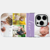 Custom Photos Memories Love Script purple  Case-Mate iPhone Case (Achterkant (horizontaal))