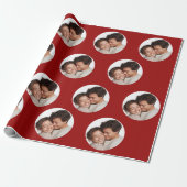 Custom Photos Valentine's Day Wrapping Paper  Cadeaupapier (Uitgerold)