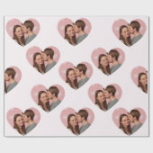 Custom Photos Valentine's Day Wrapping Paper  Cadeaupapier (Vlak)