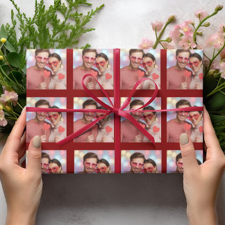 Custom Photos Valentine's Day Wrapping Paper  Cadeaupapier