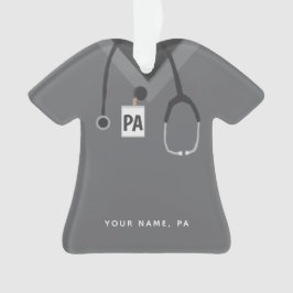 Custom Physician Assistant Simple Scrubs Ornament