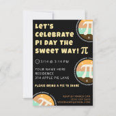 Custom Pi Day Pie Party Invitation Template Card Kaart (Voorkant)