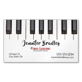 Custom Piano Lesson Business Magnetisch Visitekaartje (Voorkant)