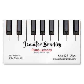 Custom Piano Lesson Business Magnetisch Visitekaartje