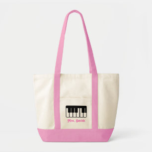 Custom Piano Music Canvas tas