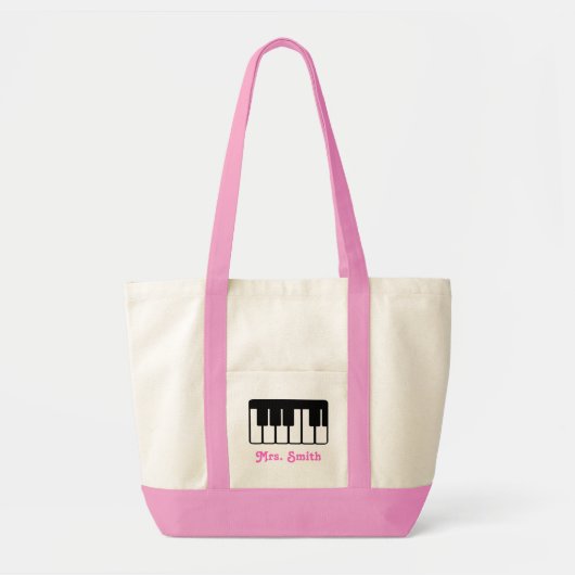 Custom Piano Music Canvas tas (Voorkant)