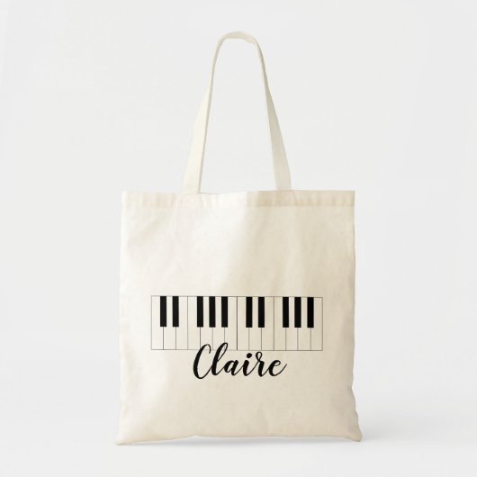 Custom Piano Tote Bag (Voorkant)