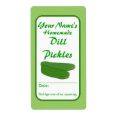 Custom Pickle Jar Labels Jouw namen toevoegen (Voorkant)