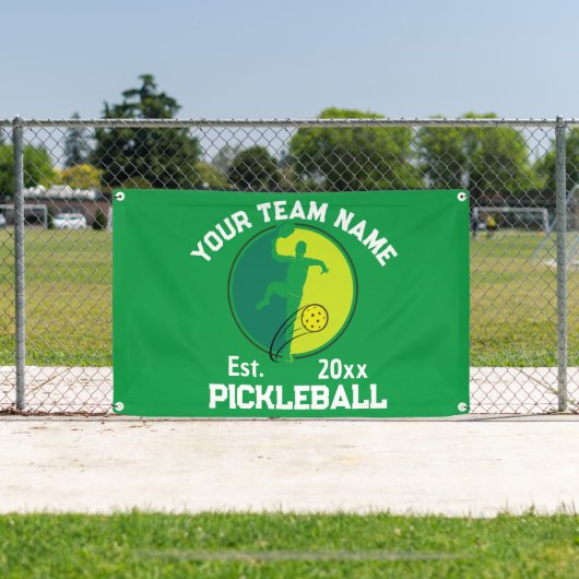 Custom Pickleball Club Team Speler Groen Spandoek (Insitu)